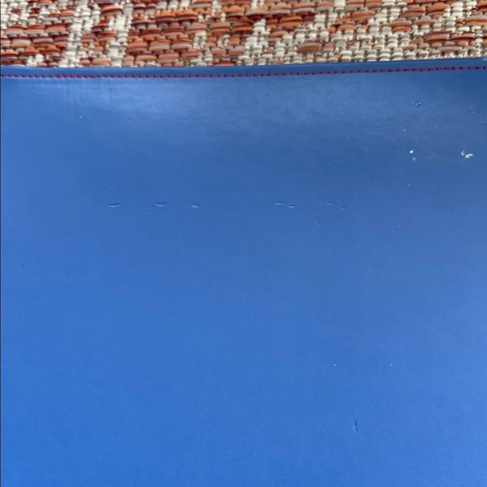 Older Creative Memories Blue with red stitched 12x12 album w Protective Sleeve